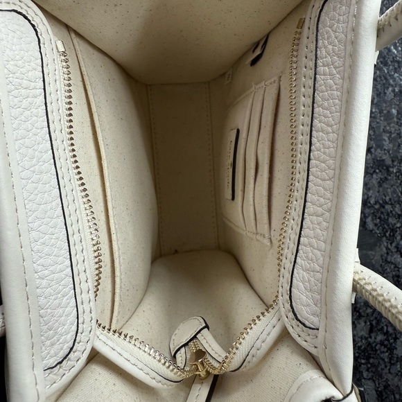 Kate Spade mini tote pebbled leather parchment. - Picture 5 of 6